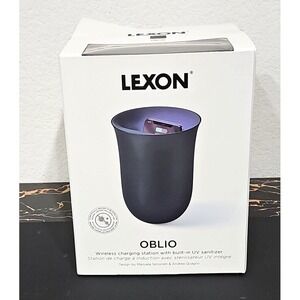 LEXON‎ White Oblio 10W Qi Wireless Charger & Sanitize UV Cleaner USB-C
